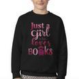 JUST A GIRL WHO LOVES BOOKS LIBRARIAN BOOK LOVERS BOOKWORM Youth Crewneck Sweatshirt JUST A GIRL WHO LOVES BOOKS LIBRARIAN BOOK LOVERS BOOKWORM Youth Crewneck Sweatshirt