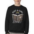 Just A Girl Who Loves Books Witchcraft Spell Book Halloween Youth Crewneck Sweatshirt Just A Girl Who Loves Books Witchcraft Spell Book Halloween Youth Crewneck Sweatshirt