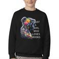 Just a Girl Who Loves Books Youth Crewneck Sweatshirt Just a Girl Who Loves Books Youth Crewneck Sweatshirt