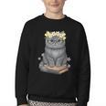Just A Girl Who Loves Cats & Books Bookish Women Youth Crewneck Sweatshirt