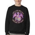 Just A Girl Who Loves Dragons And Books Fantasy Dragon Youth Crewneck Sweatshirt