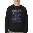 Just a Girl Who Loves Dragons And Books Fantasy Youth Crewneck Sweatshirt Just a Girl Who Loves Dragons And Books Fantasy Youth Crewneck Sweatshirt
