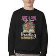 Just A Girl Who Loves Reading Books Youth Crewneck Sweatshirt