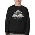 Just One More Chapter Floral Book Wildflower Aesthetic Art Youth Crewneck Sweatshirt Just One More Chapter Floral Book Wildflower Aesthetic Art Youth Crewneck Sweatshirt