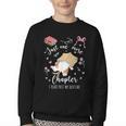 Just One More Chapter I Read Past My Bedtime Cat Book Lover Youth Crewneck Sweatshirt