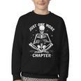 Just One More Chapter Skeleton Reading Bookworm Youth Crewneck Sweatshirt