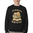 Just One More Chapter Sloth Sleeping On Books Reading Youth Crewneck Sweatshirt Just One More Chapter Sloth Sleeping On Books Reading Youth Crewneck Sweatshirt