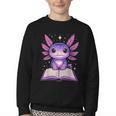 Kawaii Axolotl Cute Axolotls Reading Book Youth Crewneck Sweatshirt