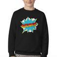 Kids Boys Benjamin Name Personalized Superhero Comic Book Youth Crewneck Sweatshirt