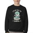 Kids I Read Past My Bedtime Cute Book Dragon Pajama Youth Crewneck Sweatshirt
