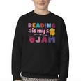 Kids Reading Book Lover Reading Is My Jam Youth Crewneck Sweatshirt