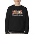 If You Know You Know 6 7 Six Seven Meme Floral Book Lover Youth Crewneck Sweatshirt