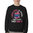 Knowledge Is Power Book Club Librarian Read Banned Books Youth Crewneck Sweatshirt