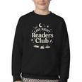 Late Night Readers Club Moon & Stars Book Lover Youth Crewneck Sweatshirt
