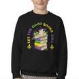 Let The Good Books Roll Mardi Gras Reading Youth Crewneck Sweatshirt