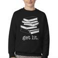 Let's Get Lit Books Youth Crewneck Sweatshirt