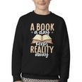 Librarian A Book A Day For Book Lover Reading Library Youth Crewneck Sweatshirt