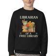 Librarian Of a Free Library Floral Book Lover Youth Crewneck Sweatshirt Librarian Of a Free Library Floral Book Lover Youth Crewneck Sweatshirt