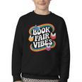 Library Book Fair Vibe Groovy Retro School Reading Nostalgic Youth Crewneck Sweatshirt Library Book Fair Vibe Groovy Retro School Reading Nostalgic Youth Crewneck Sweatshirt