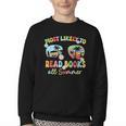 Most Likely To Read Books All Summer Book Lovers Youth Crewneck Sweatshirt