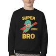 Little Cute Superhero Brother Comic Book Baby Bro Youth Crewneck Sweatshirt Little Cute Superhero Brother Comic Book Baby Bro Youth Crewneck Sweatshirt