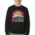 Take A Look It's In A Book Reading Book Vintage Rainbow Youth Crewneck Sweatshirt