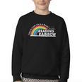 Take A Look It's In A Book Retro Reading Book Lover Youth Crewneck Sweatshirt