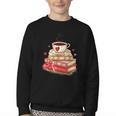 Love Book Coffee Heart Coquette Bow Valentines Day Youth Crewneck Sweatshirt Love Book Coffee Heart Coquette Bow Valentines Day Youth Crewneck Sweatshirt