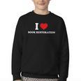 I LOVE BOOK RESTORATION Youth Crewneck Sweatshirt