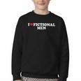 I Love Heart Fictional Men Simple Cute Reading Books Youth Crewneck Sweatshirt