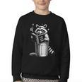 I Love Trashy Book Club Raccoon No Shelf Control Weirdcore Youth Crewneck Sweatshirt I Love Trashy Book Club Raccoon No Shelf Control Weirdcore Youth Crewneck Sweatshirt