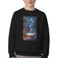 Magic Books Butterflies Fantasy Nature Tea Enchanting Youth Crewneck Sweatshirt