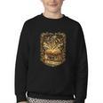 The Magic Of Books Vintage Style Reading Lover Cat & Tea Youth Crewneck Sweatshirt
