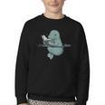 Manatee Reading Book Bookworm Manatees Ocean Animal Lover Youth Crewneck Sweatshirt