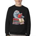 Manatee Reading Books Matching Bookworm Readers Librarian Youth Crewneck Sweatshirt