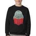 Manatee Reading Books Sea Animal Manatee Youth Crewneck Sweatshirt Manatee Reading Books Sea Animal Manatee Youth Crewneck Sweatshirt