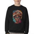 Melanin Girl Afro Book Lover Librarian Teacher Student Youth Crewneck Sweatshirt