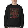 A Very Merry Bookmas Cozy Christmas Bookstore Holiday Cute Youth Crewneck Sweatshirt