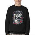 Morally Grey Merch Dark Romance Romantasy Smutty Book Lover Youth Crewneck Sweatshirt