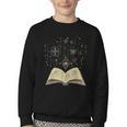 Mystic Astral Lunar Celestial Witch Spell Book Youth Crewneck Sweatshirt