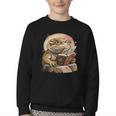 Nerdy Bearded Dragon Glasses Book Reading Youth Crewneck Sweatshirt Nerdy Bearded Dragon Glasses Book Reading Youth Crewneck Sweatshirt