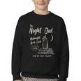 Night Owl Book Club Bookish Book Lover Tee Youth Crewneck Sweatshirt