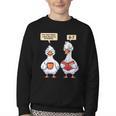 How Many Nights Reading Goose Book Lover Reader Youth Crewneck Sweatshirt