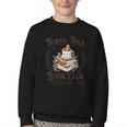 North Pole Book Club Hot Cocoa Served Daily Librarian Xmas Youth Crewneck Sweatshirt North Pole Book Club Hot Cocoa Served Daily Librarian Xmas Youth Crewneck Sweatshirt