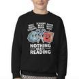 Nothing Beats Reading Rock Paper Scissors Book Lover Youth Crewneck Sweatshirt