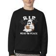 October Reading And Library Awareness Books And Boos Youth Crewneck Sweatshirt