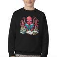Octopus Reading Book Coffee Lover Bookaholic Bookworm Reader Youth Crewneck Sweatshirt Octopus Reading Book Coffee Lover Bookaholic Bookworm Reader Youth Crewneck Sweatshirt