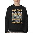One Does Not Stop Buying Books Because There Is No More Shel Youth Crewneck Sweatshirt