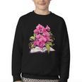 Orchids Flowers Book Floral Youth Crewneck Sweatshirt Orchids Flowers Book Floral Youth Crewneck Sweatshirt