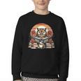 Owl Reading Books Book Library Bookworm Youth Crewneck Sweatshirt